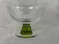 DENBY — CALM, CHARTREUSE — FOOTED DESERT DISHES (2)