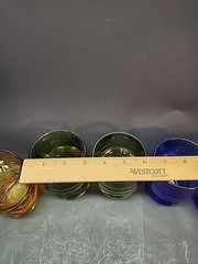 Vintage Viking Georgian Tumblers Lot Of 5 Mixed Sizes And Colors