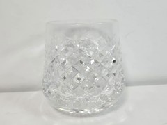 Vtg 4 Waterford Crystal Alana Roly Poly Glasses 3-1/2″ Cut Cross Hatch