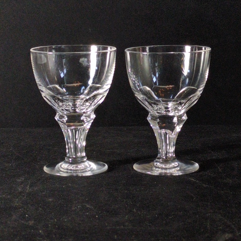 ROYAL LEERDAM BERNINA CORDIAL GLASSES, Cut Lead Crystal, 2 7/8″, 1 Oz, 2PCS