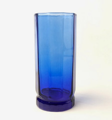 Vintage Anchor Hocking Essex Cobalt Blue 12 oz. 10-Sided Glass