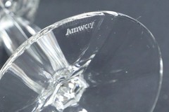 Improvisation By Waterford Crystal 1 Iced Tea & 1 Water Goblet Amway Swirl Cut