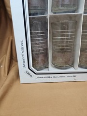 Set of 8 Libbey Striped Glasses Tumblers 12 oz