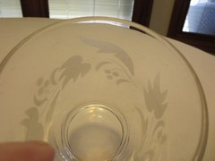 Set of 8 Antique Acid Etched Leaf and Berry Tumblers