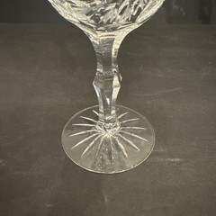 Vtg American Cut Eleanor Water Goblets 2 Crystal Stemware Pinwheel 7” T X 3.25”