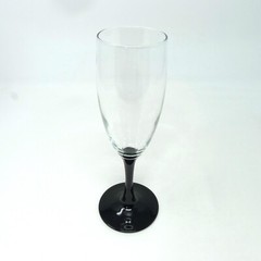 Champagne Flute Domino Signature Black Stem Luminarc Cristal D’Arque Duran