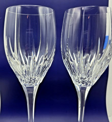 MIKASA Arctic Lights Crystal Water Wine Goblets Glasses 9″ Tall Set 2 Elegant
