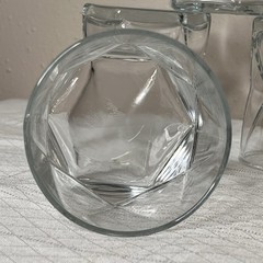 Set Of 6 Crisa Rhombus Lowboy By Libbey Clear Drinking Glasses Barware Vintage