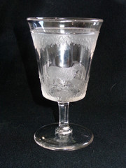 Antique 1880’s EAPG Crystal FROSTED POLAR BEAR Artic Tumbler Goblet (D)