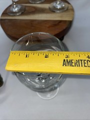 Libbey Teardrop Premier Water Goblets 7” Set of 4 Clear Stemmed Glass Retro