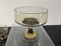 Vintage Libbey Glass Champagne Sherbet Dessert SET OF 6 Tawny Accent Brown 3 5/8