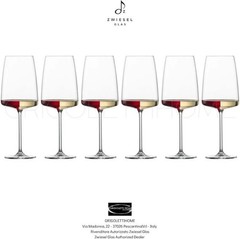 Zwiesel Glas Sensa Wine Glass Set of 6 Clear Glass Round Glossy