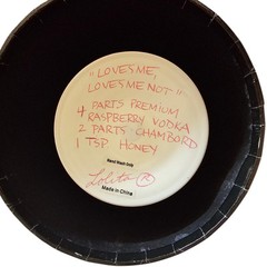 Lolita ‘Loves Me, Loves Me Not’ Handpainted Martini Glass Recipe On Bottom