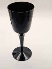 Black Wine Glasses by SWEDISH Pair of SWE9 Glossy Discontinued
