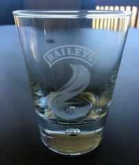 Baileys Original Irish Cream, Celtic Mist Logo, Bubble Base Rocks Glass Set of 1