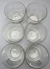 VTG Set Of 6 ASHBY – GOLF Glass Cups-Cocktail TUMBLER – GOLF Themed Glass COMEDY