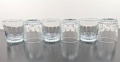 6 Arcoroc Lancer On The Rocks Glass Set Vintage Etch Tumblers Cristal France Lot
