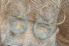 glasses Frosted Etched Winter SCENE Trees Tumblers X MAS set 4