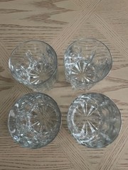 Vgt. Mikasa Berkeley Old Fashioned Whiskey Glasses Set of 4 Cut Glass Italy New