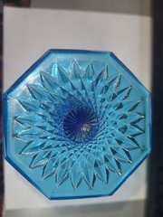 Imperial Glass Company COSMOS Stem Antique Blue Tall Water Goblet