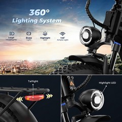 Aipas M2 Pro Electric Bike 26″ 1800W 48V 17.5Ah 36MPH 85Mi Dual Suspension