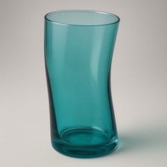 Vintage German Leonardo Swing Curved Highball Glass 16oz 6” Tall Colored Tumbler