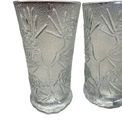 2 Tiara Exclusive Ponderosa Pine 16 oz Ice Tea Glasses (Indiana Glass 1980-98)