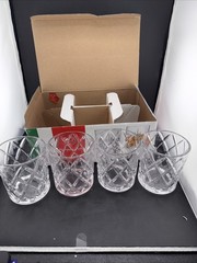 RCR Cristalleria Italiana Melodia DOF Rocks Glasses Set of 4 11.5oz Italy