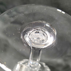 Set of 4, Josair Marquise Cut Crystal Wine / Water Goblet Stems 5 3/4″ Stemware