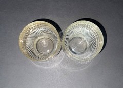 Set of 2 Federal Glass Diana Clear 9 Ounce Flat Tumblers