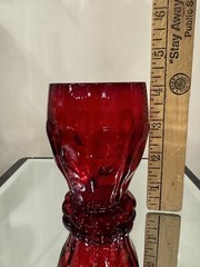 Fenton Ruby Red Thumbprint Dot Panel Tumbler