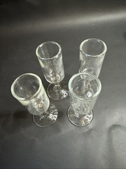 Mr. Pro Libbey Set of 4 Vintage Stemmed Cordial Glasses 4.25″ Clear Glass 1 Oz