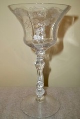 Cambridge ELAINE Etched Optic LIQUOR COCKTAIL Glass With Stem Pattern #3500 4 oz