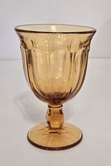 Vintage Amber Glass Noritake Provincial Water/Wine Pedestal Goblet