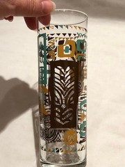 Tikiland Trading Co Tiki Tony Tall Highball Glasses Set of 4 Cocktail Tumblers