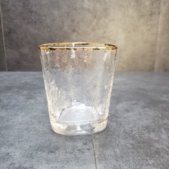 Zodax Aperitivo Triangular Double Vtg Glasses Hammered 24K Gold Rim Replacement