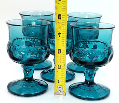 Vintage Tiara 4″ Crown Imperial Blue Liquor Cocktail/Juice Glasses 4 fl.oz