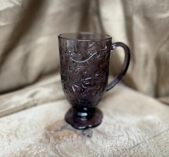 (1) 14oz Princess House Fantasia Amethyst Cafe Mug, Purple Crystal #5286
