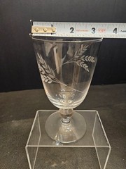 12-Vintage Etched Viking «Sheaf of Wheat» Water Glasses (664)
