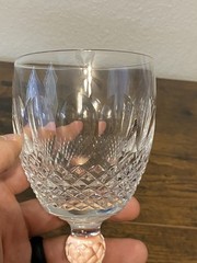 VTG WATERFORD Crystal COLLEEN Short Stem Water Goblet SIGNED 5.25″H