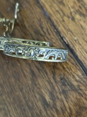 Bohemian Cranberry & Gold Gilt Brandy Snifter Demi Cup Saucer Brass Stand Spoon