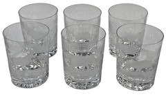 ROWLAND WARD QUEENS LACE AFRICAN SAFARI ETCHED DOUBLE OLD FASHIONED SET OF 6