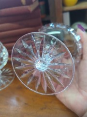 Pair Ceska Crystal Brandy Snifter Snifers Glass Set 2