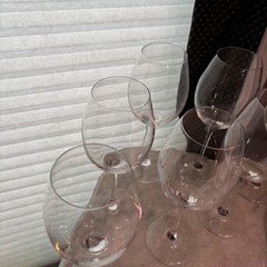 Elegant Set Of RONA Crystal Bordeaux Wine Glasses 9-1/4″ Tall Slovakia(7)