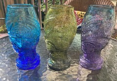 Andrew Iannazzi Art Glass Head Hunter Tiki Highball Glasses Mugs Handcrafted (3)