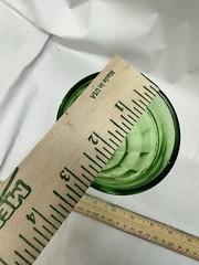 VTG Colonial Block Green Water Goblet