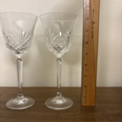 Set Of 3 – Mikasa Crystal Larchmont Water Goblet Wine Glasses 8 3/8″ Tall EUC