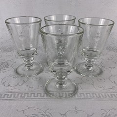 4 La Rochere Napoleon Bee Stemmed Glasses 5.5” holds 6 oz Excellent Condition