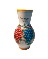 Pitcher Beringer Vinyards Wine Country Redware Hand Paint Stamped and Numbered
