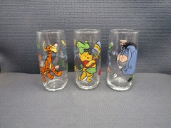 Anchor Hocking Glass Winnie The Pooh Set of 3 Glasses 6″ x 2 1/2″